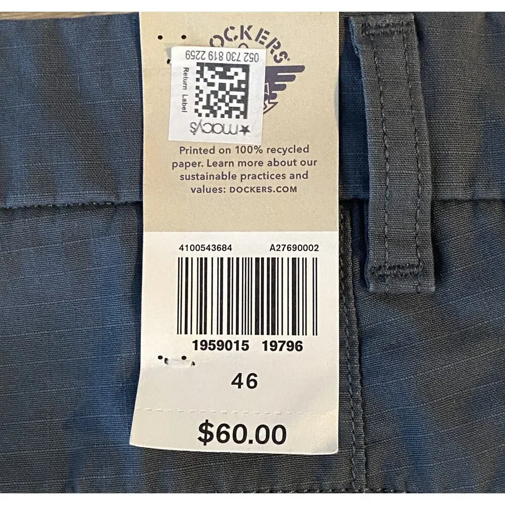 Dockers Men's Tech Cargo Shorts - Dark Blue - Picture 6 of 10